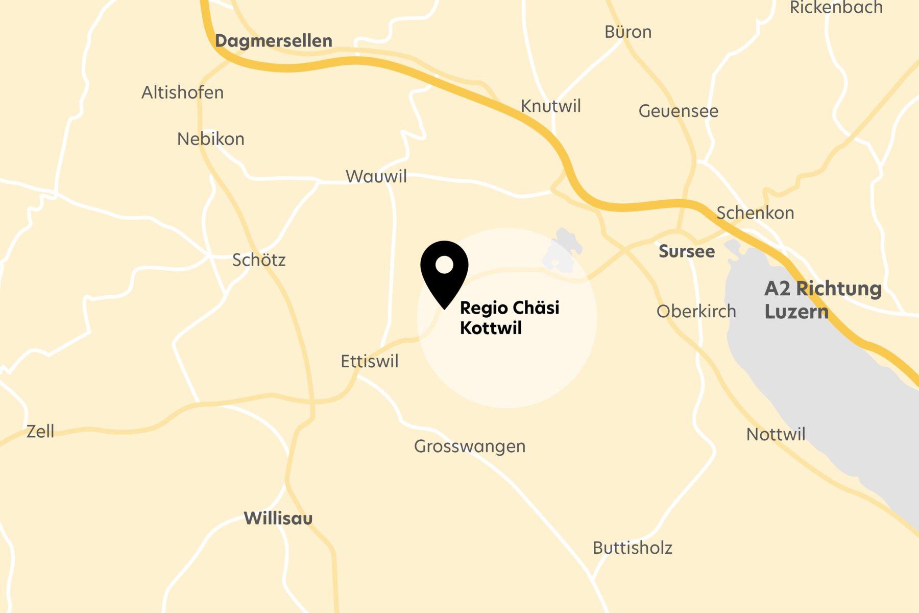 Standortkarte Genosschenschaft Regio Chäsi Willisau